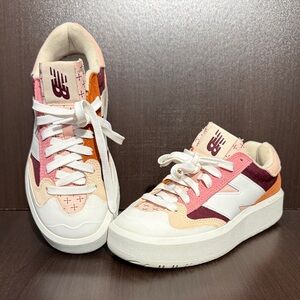 New Balance Platform Sneakers Pink Burgundy Cream – Women’s 6